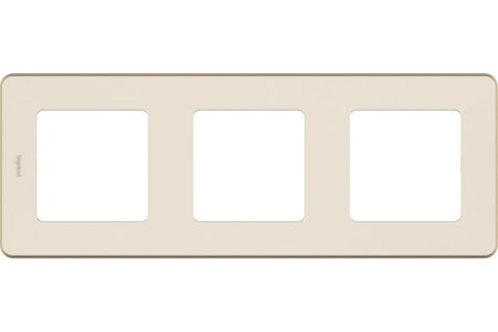 Рамка Legrand Inspiria 3 поста, цвет слоновая кость, арт. 673951