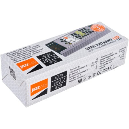 Блок питания  блок питания для светодиодной ленты Jazzway 12В 40Вт IP20