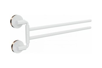 Полотенцедержатель 2 держателя поворотных на саморезах белый LORD