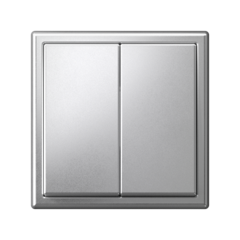 Выключатель встраиваемый Systeme Electric ARTGALLERY 2 кл. алюминий, арт. GAL000351s