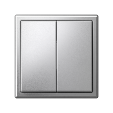 Выключатель встраиваемый Systeme Electric ARTGALLERY 2 кл. алюминий, арт. GAL000351s