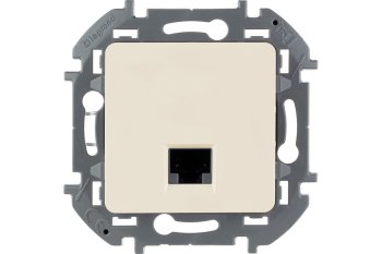 Розетка RJ45 категория 6 одноместная встраиваемая Legrand Inspiria цвет слоновая кость, арт. 673831