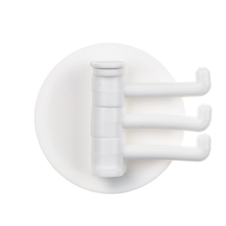 Крючок тройной цвет белый 2шт