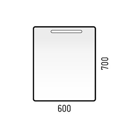 Шкаф-зеркало подвесной Остин Сонома 70х60х17см коричневый