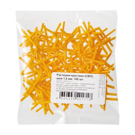 Крестики для кафеля 1,5мм Акор 100шт Крестики для кафеля 1,5мм Акор 100шт