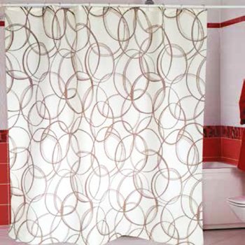 Штора для ванной  MIRANDA Amalia 180х200см полиэстер цвет бежевый