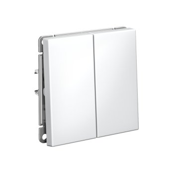 Выключатель встраиваемый Systeme Electric ARTGALLERY 2 кл. белый, арт. GAL000151s