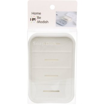 Мыльница Агата пластик цвет белый настольная