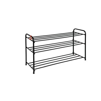 Этажерка для обуви 3-х ярусная Альфа 40х 87х 30см цвет черный