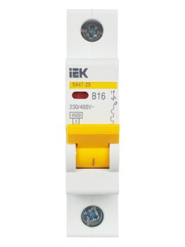Автоматический выключатель IEK KARAT 1P 16А хар-ка B 4,5кА арт.MVA20-1-016-B