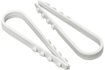 Дюбель-хомут КВТ круглый 19-25мм полиамид белый 100шт.