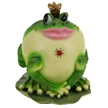 Садовая фигура Лягушка толстая с короной 17см