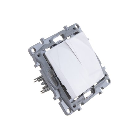 Выключатель встраиваемый Legrand Etika 2 кл. белый, без подсветки, арт. 672202