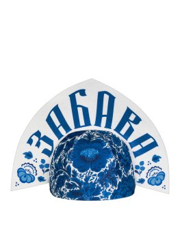 Шапка для бани ГлавБаня Кокошник Гжель войлок
