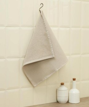 Полотенце махрово-вафеьное 55х40 см 1шт бежевый