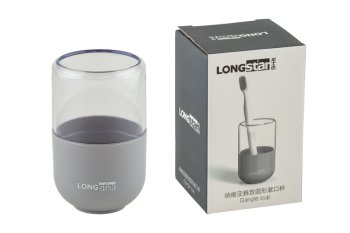 Стакан для зубных щеток LONGSTAR пластик цвет серый