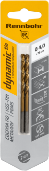 Сверло по металлу RENNBOHR 667040 4 мм 75 мм 2 шт