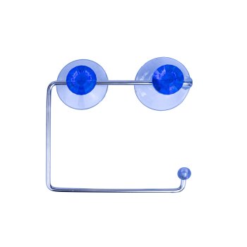 Держатель для туалетной бумаги настенный синий Бриллиант без крышки