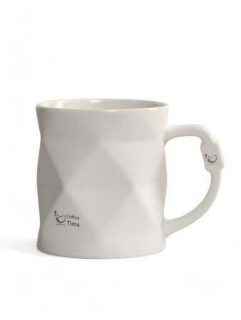 Кружка BLACK&WHITE, 380 мл, фарфор цвет белый