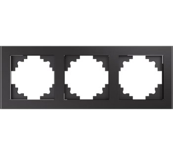 Рамка STEKKER Катрин 3 поста, цвет графит, арт. GFR00-7003-06