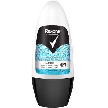 Дезодорант Rexona Прозрачный кристалл ролик,  50 мл для женщин