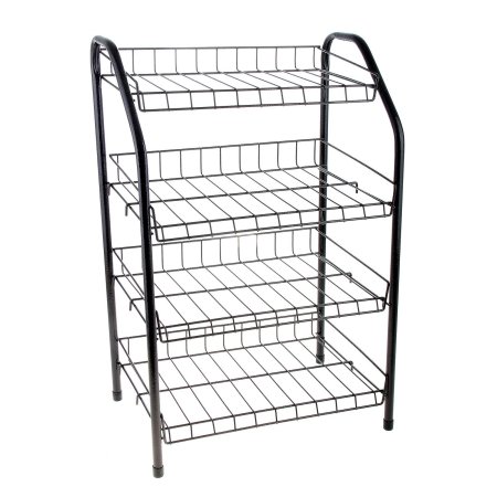 Этажерка для обуви 4-х ярусная 70х 46,5х 30см цвет черный