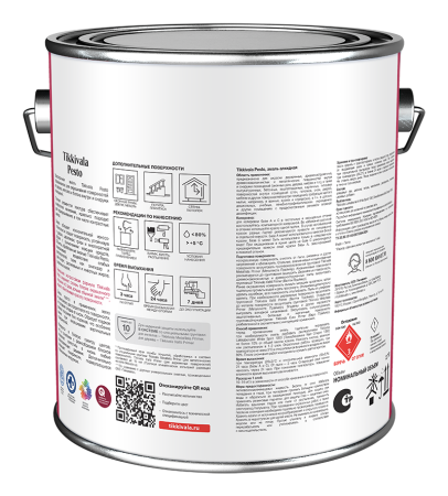 Эмаль алкидная универсальная Pesto 10 Тиккурила основа С 2,7 л