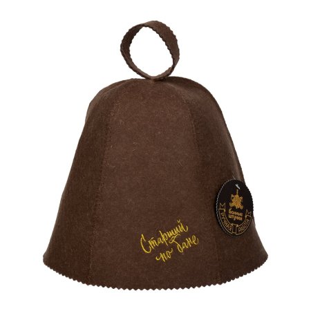 Шапка для бани Банные штучки "Старший по бане" шерсть