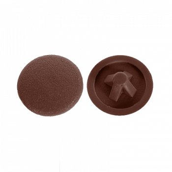 Заглушка-вставка декоративная сферическая 12,5мм темно-коричневая 50 шт.