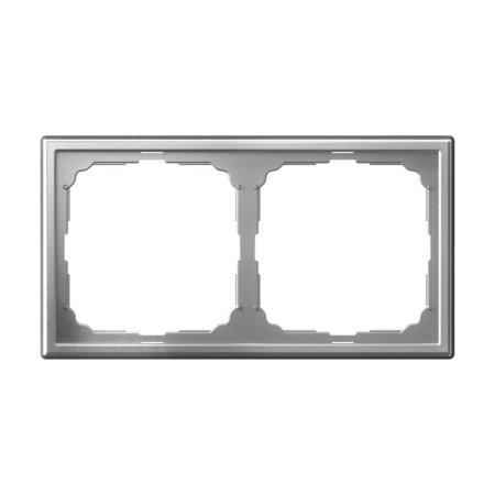 Рамка Systeme Electric ARTGALLERY 2 поста, цвет алюминий, арт. GAL000302