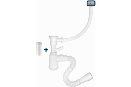 Сифон MasterProf для кухни 1 1/2" 40 мм 700 мм с переливом