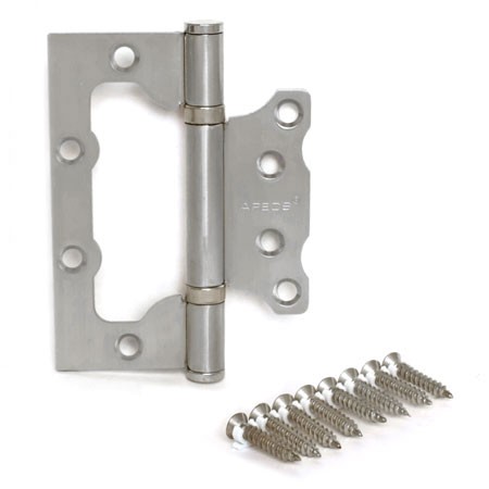 Петля дверная бабочка, цвет матовый никель, Apecs