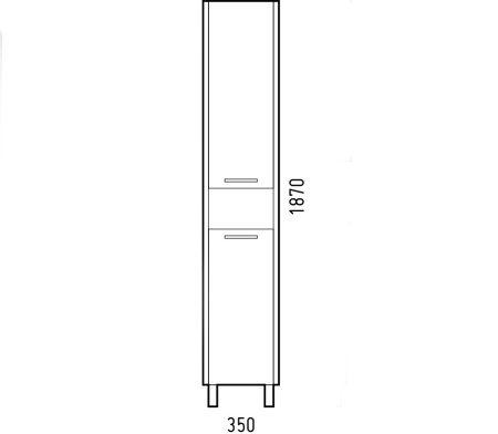 Пенал напольный Лорена белый 187х35х29см Пенал напольный Лорена белый 187х35х29см