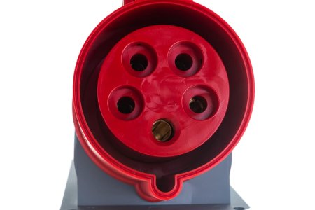 Розетка силовая накладная IEK 32А 380В 3К+З+N красная прямая IP44