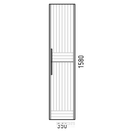 Пенал подвесной Инди графит 158х35х30см Пенал подвесной Инди графит 158х35х30см