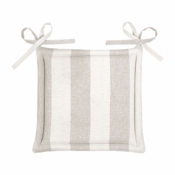 Подушка для стула 40х40х5 см экрю-зебра