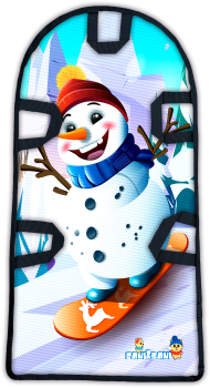 Ледянка мягкая Снеговик 90х45 см