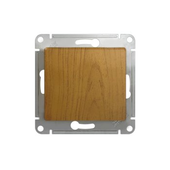 Выключатель встраиваемый Schneider Electric Glossa 1 кл. дуб, без подсветки, арт. GSL000511