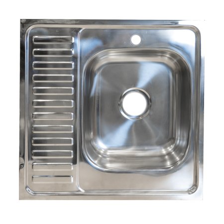 Мойка накладная правая stMira нержавеющая сталь 60х16см Серый металлик