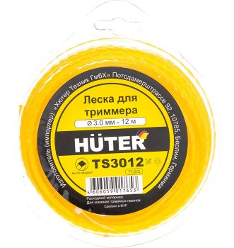 Леска для триммера HUTER Квадрат 3мм 12м