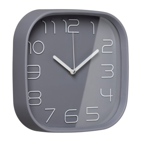 Часы настенные  Классика 25х25см цвет серый