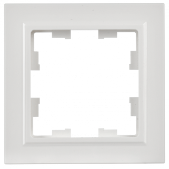 Рамка IEK Brite 1 пост, цвет белый, арт. BR-M12-K01
