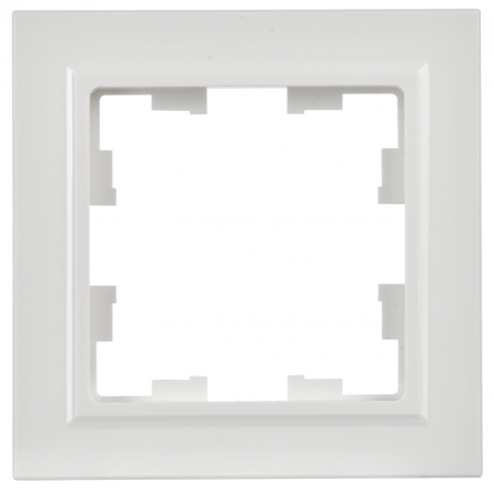 Рамка IEK Brite 1 пост, цвет белый, арт. BR-M12-K01