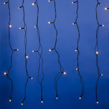 Гирлянда для дома занавес 2х3м белый теплый 240 LED ламп черный провод