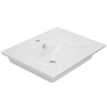 Раковина Sanita Luxe Quadro 610мм прямоугольная цвет белый