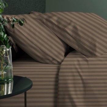 Комплект постельного белья Мелодия сна полутороспальный перкаль коричневый