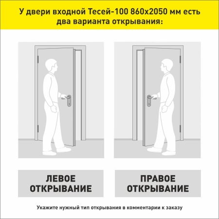 Дверь входная Тесей-100 880х2050 (мм) букле графит -  букле графит