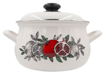 Кастрюля Цвет граната 3л эмалированная сталь Кастрюля Цвет граната 3л эмалированная сталь