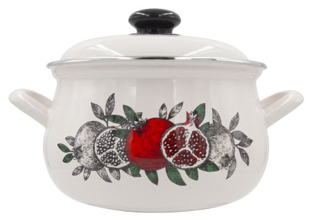 Кастрюля Цвет граната 3л эмалированная сталь Кастрюля Цвет граната 3л эмалированная сталь