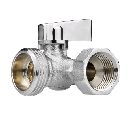 Кран шаровый ручка - флажок MPF 1/2"х3/4"х1/2" ВН-НР-НР латунь